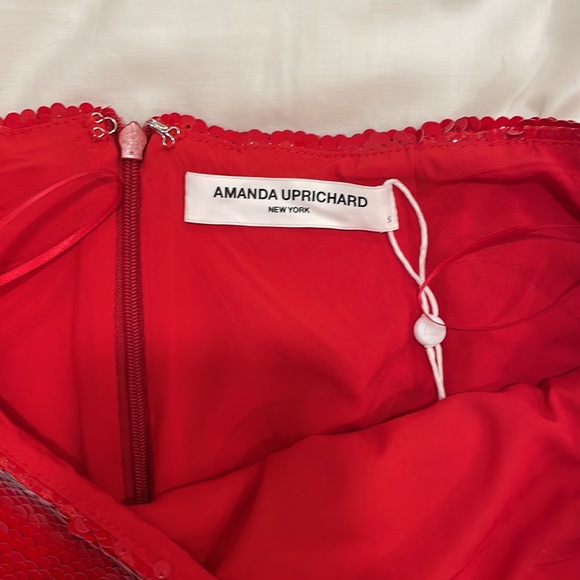 Amanda Uprichard Dale red sequin skirt - Picture 3 of 5